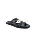 Women's Boston Sandal Sandal by Roamans in Black Leather (Size 7 M)