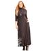 Plus Size Women's AnyWear Maxi Dress by Catherines in Black (Size 0XWP)