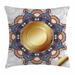 Ambesonne Mandala Floral Arabesque Square Pillow Cover Polyester | 16 H x 16 W x 2 D in | Wayfair min_33847_16X16