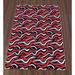 Black;red;white Rectangle 7'10" x 9'10" Area Rug - Bungalow Rose Freyah Abstract Machine Woven Cotton/Indoor/Outdoor Area Rug in Black/Red/White 118.0 x 94.0 x 0.1 in black/red/white | Wayfair