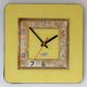 Yellow Formica Wall Clock - NEW 28cm Handmade Clock Shabby Chic Mid Century Vintage French Gift Off The Wall Clocks