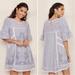 Free People Dresses | Free People Sunny Day Embroidered Mini Dress Sz Xs | Color: Blue | Size: S