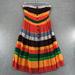 Anthropologie Dresses | Anthropologie Plenty Tracy Reese Dress Women 4 Multi Stripe Silk Pleat Strapless | Color: Orange/Yellow | Size: 4