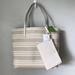 Kate Spade Bags | Kate Spade Arch Place Mya Fabric Pebbled Leather Reversible Stripe Tote | Color: Cream/Tan | Size: Os