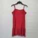 Free People Dresses | Free People Slip Mini Dress Square Neck Beaded Ruffle Flowy Y2k Small Womens | Color: Red | Size: S