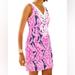 Lilly Pulitzer Dresses | Lilly Pulitzer Gabby Shift Dress In Bright Navy Coco Safari - Nwot - Size 00 | Color: Blue/Pink | Size: 00