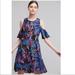 Anthropologie Dresses | Anthropologie Maeve Elia Open-Shoulder Multicolor Sz 0 Dress | Color: Black/Blue | Size: 0