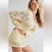 Free People Dresses | - Free People Elton Knit Knit Crochet Sweater Dress | Color: Cream | Size: Xs