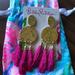 Lilly Pulitzer Jewelry | Lily Pulitzer Nwt Mermaid Grotto Earrings Pink Tassels Hammered Gold | Color: Pink | Size: Os