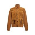 Gucci Jackets & Coats | Gucci Suede Bomber Jacket With Web Details | Color: Cream | Size: Various