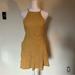 Free People Dresses | Free People Beach Yellow Open Back Knit Mini Dress Size Small | Color: Gold/Yellow | Size: S
