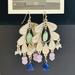 Anthropologie Jewelry | Anthropologie Gold Tone Dangle Earrings Nwt | Color: Green/Purple | Size: Os