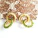 Anthropologie Jewelry | Anthropologie Crochet Links Earrings | Color: Gold/Green | Size: Os