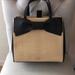 Kate Spade Bags | Kate Spade Brigette “Olive Drive Straw” Handbag, Crossbody Strap, Used Once/Wed | Color: Black/Cream | Size: Os