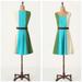 Anthropologie Dresses | Euc Anthro Tabitha Glanz Colorblock Cotton Dress 2 | Color: Blue/Green | Size: 2