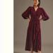 Anthropologie Dresses | Hutch Wine Rosa Floral Wrap Dress From Anthro | Color: Purple/Red | Size: Xl