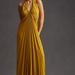 Anthropologie Dresses | Anthropologie Pleated Halter Midi Dress Size 00 | Color: Gold | Size: 00