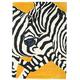 RugVista, Zebra - 2018 Rug, Short Pile, 5'2 x 7'5 ft (160 x 230 cm), Rectangle, Modern, Wool, Hallway, Bedroom, Kitchen, Living Room, White/Beige, Black,