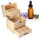 Wooden Essential Oil Box, 59 Grid Wooden Essential Oil Box, Essential Oil Box Beautymisc 3 - Layer Aromatherapy Essential For Cases & Holders Oil Box Organizer Container