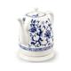 BybAgs Kettles，Electric Ceramic Cordless Blue and White Porcelain Kettle Teapot 1.5L Jug Boils Water Fast for Tea Coffee Soup Oatmeal