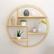 Floating Shelves Wall shelf, round wrought iron wall mounted shelf, Decorative Shelving Unit for Wall, Plant Stand, Storage Organiser Shelf for Bedroom, Bathroom, Living Room, Office Storage Shelf (