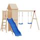 ARKEM Swing Seats with Ropes 2 pcs Blue 37x15 cm Polyethene,Wooden Garden Swing Set,Soft Feel Ropes,Sturdy Construction