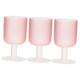 TOPBATHY 3pcs Cocktail Goblet Red Wine Glasses Square Wine Glasses Frosted Wine White Wine Glasses Drinking Glasses with Stem Glass Goblets Red Wine Goblets Banquet Decorate Pink Household