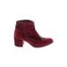 Circus by Sam Edelman Ankle Boots: Burgundy Shoes - Women's Size 6 1/2