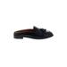 Brooks Brothers Mule/Clog: Slip On Chunky Heel Casual Black Print Shoes - Women's Size 8 1/2 - Almond Toe