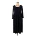 Terra & Sky Casual Dress: Black Damask Dresses - Women's Size 0X