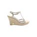 MICHAEL Michael Kors Wedges: Gold Shoes - Women's Size 8 - Open Toe