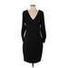 Badgley Mischka Cocktail Dress - Midi: Black Solid Dresses - Women's Size 8