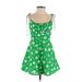 Princess Polly Casual Dress: Green Floral Motif Dresses - Women's Size 2
