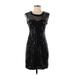 Express Cocktail Dress - Sheath: Black Stars Dresses - Women's Size X-Small