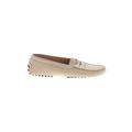 Tod's Flats: Loafers Platform Casual Tan Solid Shoes - Women's Size 39 - Almond Toe