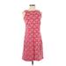 Katherine Way Casual Dress: Red Damask Dresses - Women's Size X-Small