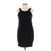 Ann Taylor LOFT Casual Dress - Popover Keyhole Sleeveless: Black Solid Dresses - Women's Size Small Petite