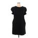 NY&C Casual Dress - Shift: Black Solid Dresses - Women's Size X-Large