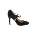 Nine West Heels: Slip-on Stiletto Cocktail Black Solid Shoes - Women's Size 8 1/2 - Almond Toe