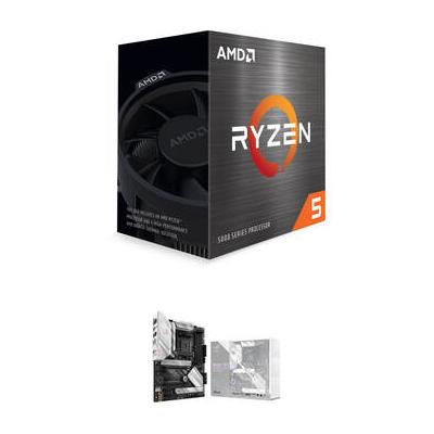AMD Ryzen 5 5500 6-Core Processor and ASUS ROG STRIX B550-A GAMING Motherboard 100-100000457BOX