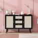 Modern 2 Door 3 Drawer Accent Storage Cabinet