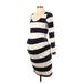 Old Navy - Maternity Casual Dress: Ivory Stripes Dresses - Women's Size X-Small