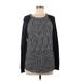 CALVIN KLEIN JEANS Pullover Sweater: Black Tops - Women's Size Medium