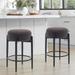 24" Modern Counter Height Stools with Round Soft Padded Backless Seat Set of 2/4/6 - set of 2