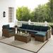 Crosley Bradenton 5Pc Outdoor Wicker Sectional Set - 80"d x 146.5"w x 32.5"h