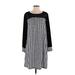 Suzanne Betro Casual Dress - Shift: Black Grid Dresses - New - Women's Size Small