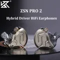 KZ-ZSN Pro 2 In Ear Metal Earphones HiFi Bass sauna Phone Monitor Earbuds Esporte Médiateur set