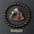 Bracelets de perles de quartz fumé en pierre naturelle bracelet d'énergie de guérison en cristal
