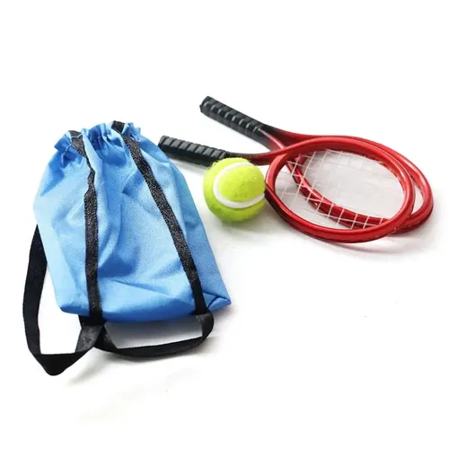 Foto Requisiten Geschenk kreative 4 teile/satz Puppe Tennis schläger Kits Miniatur Schläger Ball