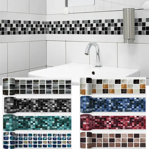 Mosaik Badezimmer Taille Linie Wanda uf kleber wasserdicht Peel & Stick Kunst Backs plash Küche Büro